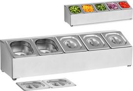 Royal Catering Stovas maitinimo konteineriams 5 x GN1/6 + 5 x konteineriai