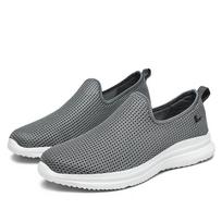 Tinkliniai vyriški batai Vasariniai kvėpuojantys Laisvalaikio vaikščiojimo batai Vyriški loaferiai Lengvi sportbačiai Minkštas padas Įsispiriami Unisex Vyrai Moterys 36 tamsiai pilka spalva