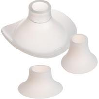 Canpol babies Replacement Silicone Parts for Breast Pumps Flanges & Inserts Set (24/21/19mm) pakaitiniai silikoniniai įdėklai ir piltuvėlis pientraukiui Hands-Free 3 vnt.