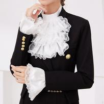 Nėriniuotas jabotas ir rankogalių rinkinys Retro stiliaus mada Cosplay Elegantiški kostiumo aksesuarai