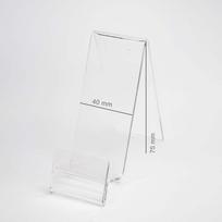 Plexi Vertical Holder / phone stand with price tag space