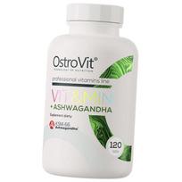 Multivitaminai su Ašvaganda, Vit Min + Ashwagandha, Ostrovit 120 tabl. (36250104) 120tab