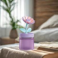 Compact USB Humidifier Flower Design 260ml Night Light Aroma Diffuser for Desk