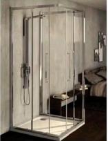 Dušo sienelė IDEAL STANDARD, Kubo 90 cm, profilis chromas, stiklas skaidrus (1 dalis)