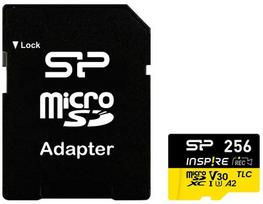 Atminties kortelė Silicon Power Inspire | 256GB | Micro SDXC | Flash atminties klasė C10, UHS-I U3, V30