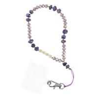 LOVE Phone lanyard, Phone charm / cord length 44cm (22cm drop) / available in purple