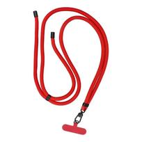 SWING (8mm) Phone lanyard, Phone charm with adjustable length / cord length 165cm (max 82.5cm when looped) / can be worn on the shoulder or neck - red
