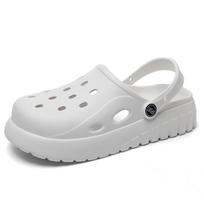 Soft Sole Platform Sandals Women Summer Light Non-slip Casual Beach Shoes Woman Sandals Solid Color Closed Toe Clogs Sandalias 36-37