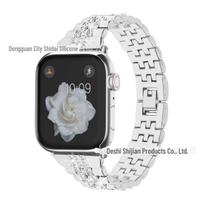 Suderinamas su „Apple Watch 8/7/6/SE/Ultra“: Deimantinis metalinis dirželis
