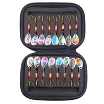 Jig Spinner Bait rinkinys su dėžute žvejybos reikmenims 3g besisukantis blizgutis lydekoms, lašišoms, jūrų žvejybai, vobleris, velkiavimas, kietas paviršinis masalas