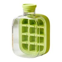 Vandens buteliukas Ledukų padėklas Press-to-Cold 2-in-1 Ledukų formelė & Greitas virdulys 500ML rožinė