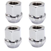 4x Automobilio Rato Varžtai Veržlės M12x1.5 19mm Padangų Dalys Ford C-Max Cougar Ecosport Focus Mondeo Fiesta Transit Connect KA Kuga sidabras