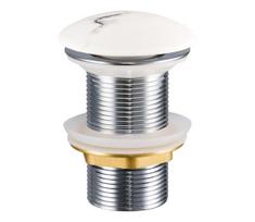 COMAD CLICK-CLACK T201M-W13-3 – Praustuvo ventilis CLICK-CLACK, Ø 7 cm, matinės baltos spalvos