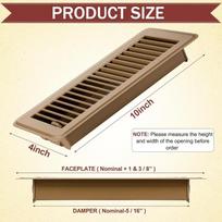 4x10 Inch Cross-Border Floor Vent Outlet - Iron, White/Black/Brown
