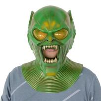 Žalioji goblino kaukė Superhero šalmas Latekso viso veido kaukė Helovino Cosplay vakarėlio rekvizitai