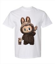 „Labubu Monster Pop Mart Comfort“ spalvoti marškinėliai moterims, juokingi animaciniai marškinėliai, Y2K 90-ųjų Harajuku grafiniai Ulzzang marškinėliai, 90-ųjų spausdinti, unisex marškinėliai S