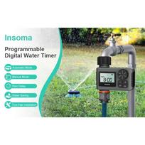 Išmani drėkinimo ir laistymo sistema, Sodo automatinis purkštuvų laikmatis, LCD ekranas, IPX5 juoda