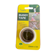 Savaime suyrančios skiepijimo juostelės Buddy-Tape. Plotis 25 mm. Ilgis: 5 m. Be perforacijos.