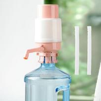 Manual Press Water Bottles Pump Portable Universal Sturdy Easily Install Home Use Bottle beige