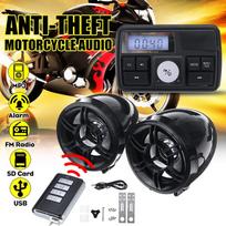 Motociklas Neperšlampamas Garsas Apsaugos nuo vagystės Signalizacija Stereo Garso Garsiakalbis FM radijas MP3 grotuvas Muzikos stiprintuvas Nuotolinio valdymo pultas
