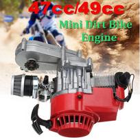 49cc 2 taktų paleidimo variklis Motociklas Variklis Variklis Transmisija Oro filtras 25H Žvaigždinis variklis Pit Quad Dirt Bike ATV