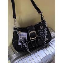 Retro Button American English Poster Shoulder Chain Bag New Trend
