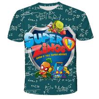 3D Super Zings Marškinėliai Vaikams Mažyliams Anime Žaidimas Streetwear Trumpomis Rankovėmis Vaikų Marškinėliai Superzings Marškinėliai Vaikų Drabužių Viršutiniai 100 cm