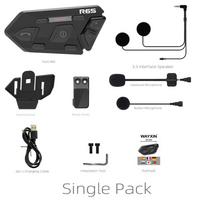 WAYXIN 6 vairuotojų šalmo ausinė motociklų interkomas vandeniui atsparus Bluetooth 5.0 DSP triukšmo mažinimas komunikacija MP3 GPS 1200m R6s