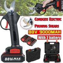 JAV kištukas 88V belaidės elektrinės genėjimo žirklės 30 mm maksimalus pjovimas sodo genėjimo pjoviklis su 2 ličio jonų baterijomis