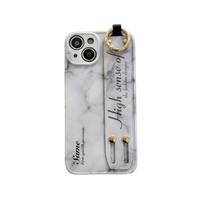 Smoked Marble Wrist Strap Case for iPhone 11, 12, 13, 14, 15 Pro Max - for Women 13 Pro Max