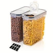 2 vnt. augintinio maisto laikymo indas. Išlaikykite augintinio maistą šviežią ir saugų su šiais sandariais indais. 2.5L black