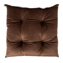 Pagalvė kėdei Home4You Velvet, 40x40 cm, ruda