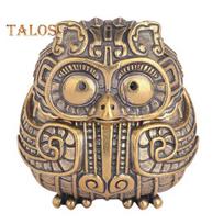 Vintažinė pelėdos figūrėlė Mini pelėdos smilkalų degiklis su dangteliu Kolekcinis pelėdos ornamentas namams, svetainei, biuro stalui, knygų lentynos dekoras Owl