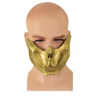 Mortal Kombat 11 SCORPION Cosplay kaukė, pagaminta iš latekso, aukštos kokybės geltonos spalvos Scorpion kaukės Halloween Cosplay rekvizitai