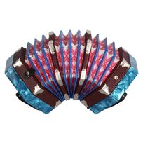Concertina akordeonas 20 mygtukų 40 nendrių anglo stiliaus su nešiojimo krepšiu mėlyna