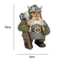 Statulos Vikingas Viktoras Skandinavijos nykštukas Vikingo Dervos statula Sodininkystė Amatai Papuošalai Dekoracijos amatai Namų dekoras Sodo įrankis balta