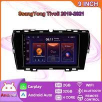 9 colių Android automobilio radijas Carplay SsangYong Tivoli 2019-2021 m. Multimedijos vaizdo grotuvas GPS navigacija WIFI 4+64GB 2+32GB