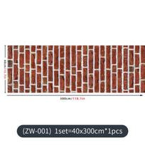 Plytų lipdukai 3D lipnūs pramoninio stiliaus dekoratyviniai sienų lipdukai PVC tapetų lipdukai 40cm x 300cm