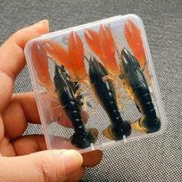 3 vnt./dėžutė 8 cm vėžio krevetės nagų masalas minkštas masalas su kabliuku sūriavandeniams/gėlavandeniams žvejybos dirbtinis masalas 3Pcs