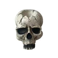Helovino kaukolės galvutės žvakių laikiklis baisus skeletas galvos sienoje tvirtinamas žvakių žvakidės namų baras restoranas dekoratyvinė žvakidė style 2 black