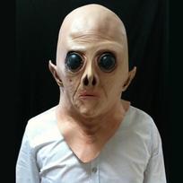 Siaubo ateivių kaukė Cosplay Baisūs galvos apdangalai viso veido UFO Ateivių latekso kaukės Šalmas Helovino kaukių vakarėlio kostiumų rekvizitai balta