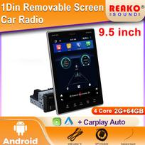 1DIN GPS automobilio stereo radijas 9,5  ekranas Automobilio MP5 grotuvas su Bluetooth WIFI GPS FM radijo imtuvu Palaiko galinę kamerą 2+64G