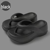 Fashionable Women's Thick-Soled Flip-Flops for Summer, Non-Slip Beach & Home Bath Wear, Suitable for Couples Fits 36-37: Size 37-38 balta