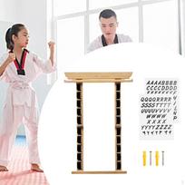 Karate Diržų Laikiklis Juosmens Sandėliavimui Nereikia Surinkti 10 Diržų Medinis Sulankstomas