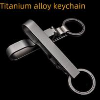 Titano lydinio raktų pakabukas diržo sagtelė su šviesa vyriškoms laisvalaikio kelnėms Small Buckle + 22mm Titanium Ring
