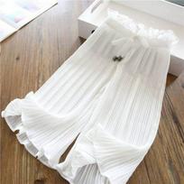 Girls' Wide-Leg Summer Casual Anti-Mosquito Pants - Nine-Point Length for Kids 140cm