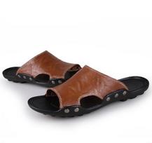 Summer men's flip-flops open toe beach loafers Soft soled sandals breathable men's sandals slippers D310 36 ruda