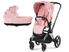 Universalus vežimėlis Cybex Priam V4 SPECIAL EDITION Simply Flowers Pale Blush 2in1 Chrome Black