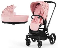 Universalus vežimėlis Cybex Priam V4 SPECIAL EDITION Simply Flowers Pale Blush 2in1 Matt Black
