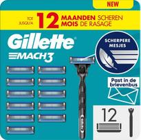 Rinkinys Gillette Mach3: skustuvas + skustuvo galvutės, 12 vnt.